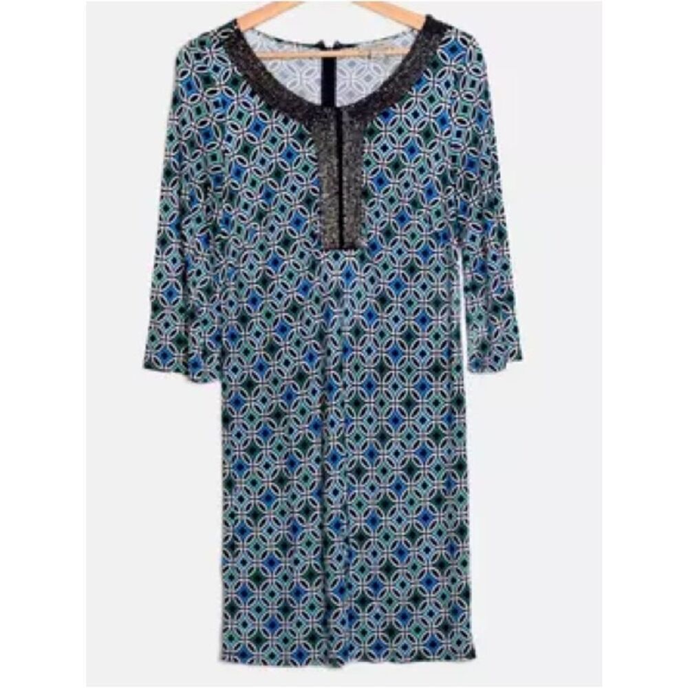 Ann Taylor Loft Size 2 dress blue midi long sleeve